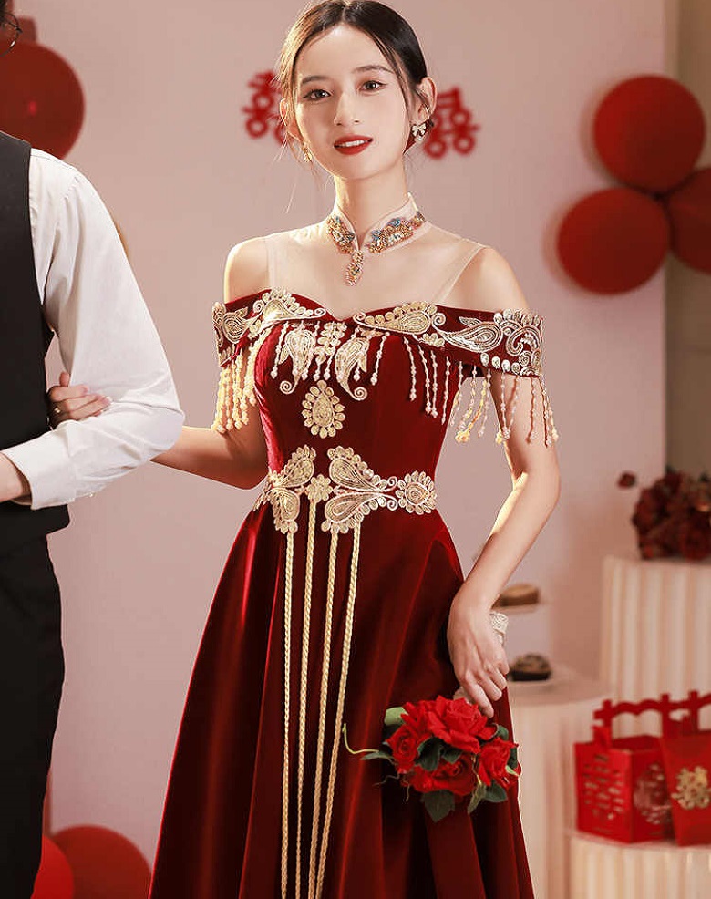 Luxury Lifestyle Dress - Chinese stijl toastjurk Cheongsam voor bruiden,