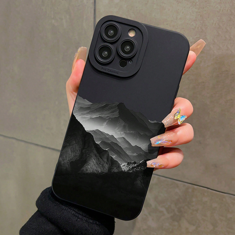 Xiaomi Redmi Note 14 - Black Mountain INS Ontwerp Siliconen Telefoon